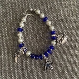 Dallas Cowboys Beaded Bracelet with Charm